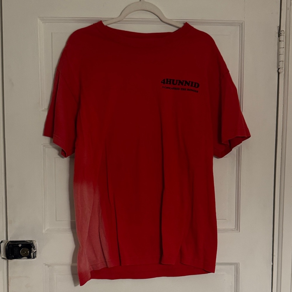 4Hunnid Bail Bonds Red Large Graphic T-Shirt